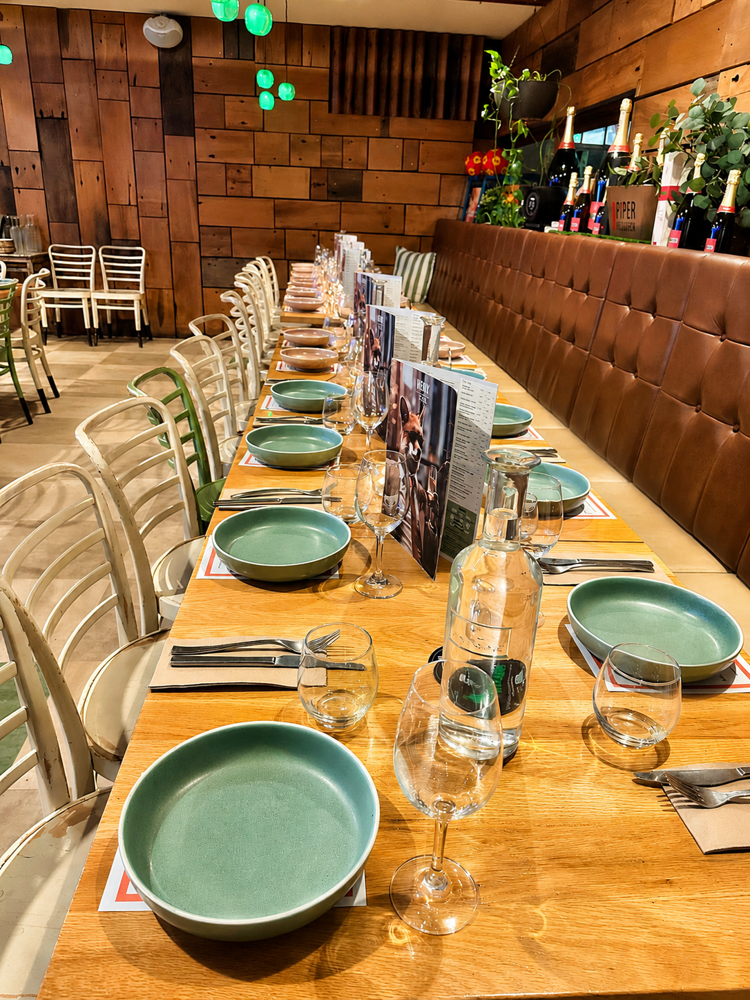 Restaurant long table