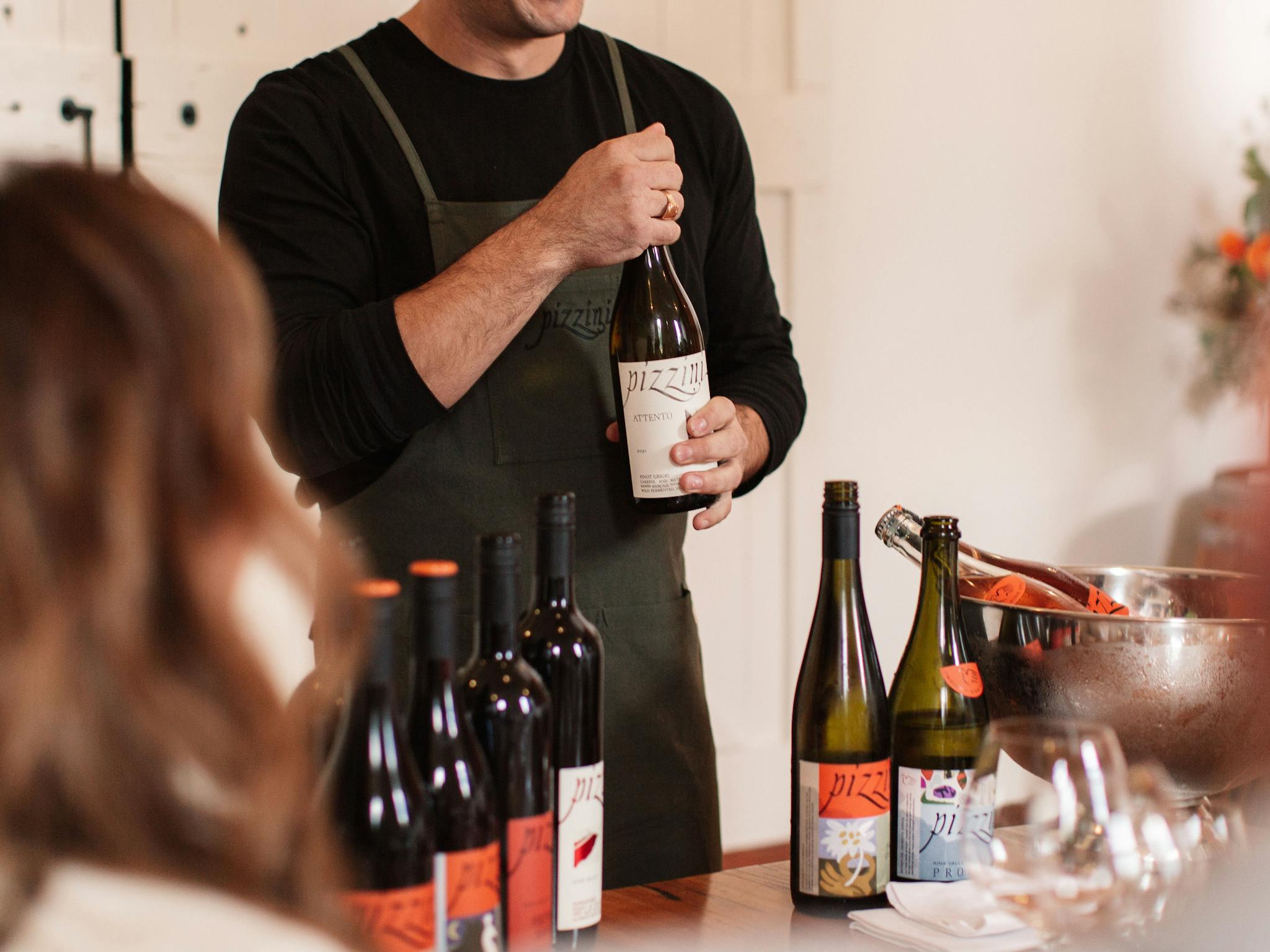 Pizzini Wines being poured at a tasting