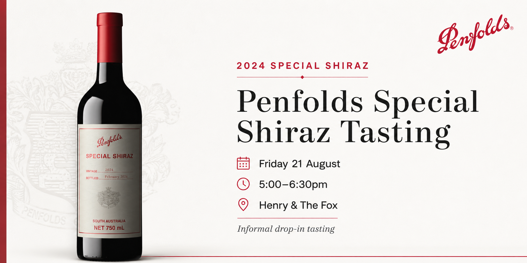 Penfolds Special Shiraz Tasting at Henry & The Fox