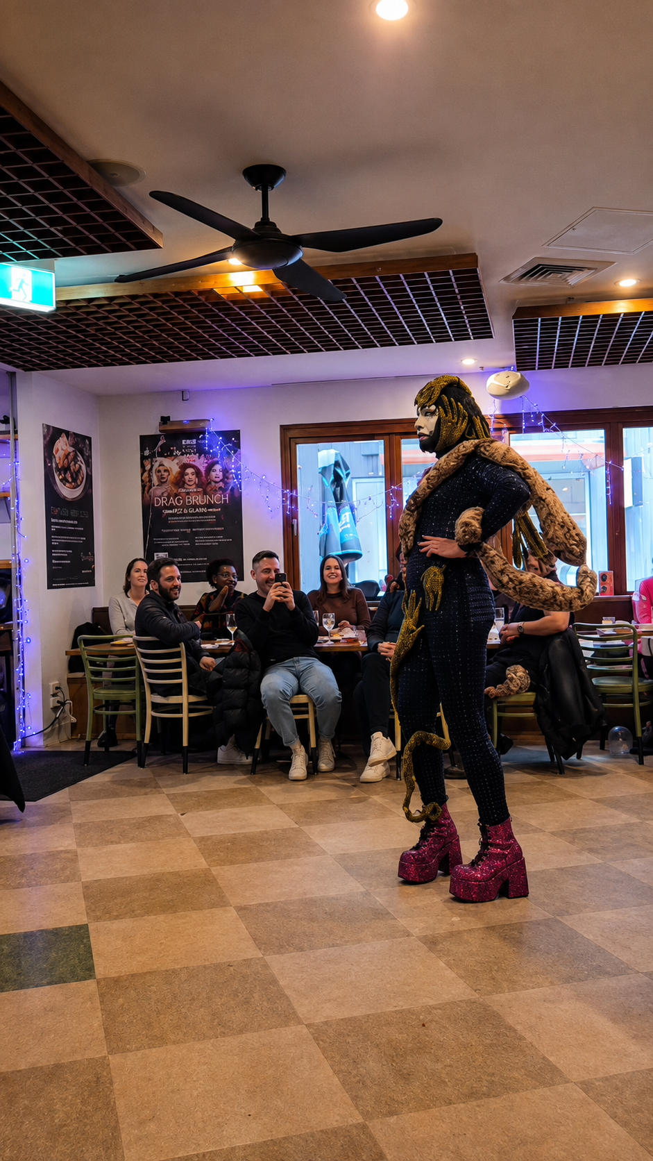 Crash performing during Sip, Sip Queens at Henry and the Fox