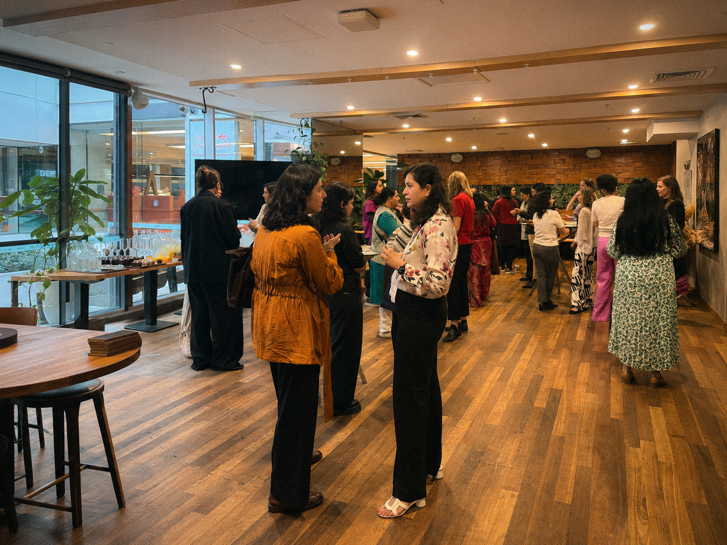 Guests enjoying a stand-up function at Henry and the Fox